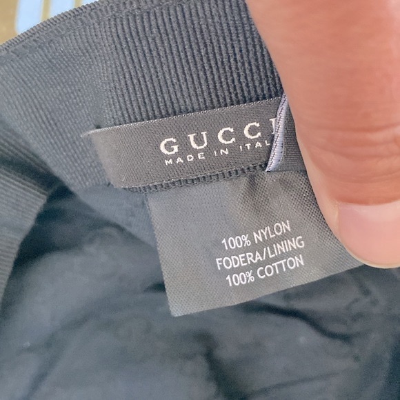 EUC [Gucci] Authentic Luxury Canvas Baseball Hat w/ Black/Green Web, Adjustable! - Picture 7 of 12
